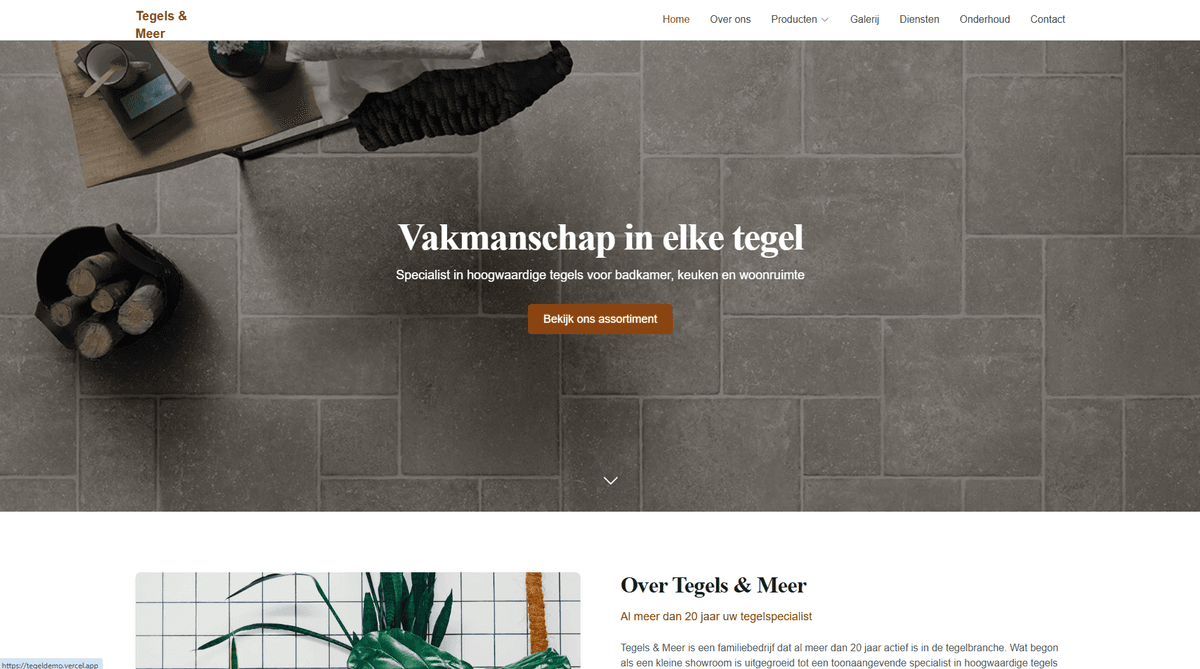 Tegel Informatie Website