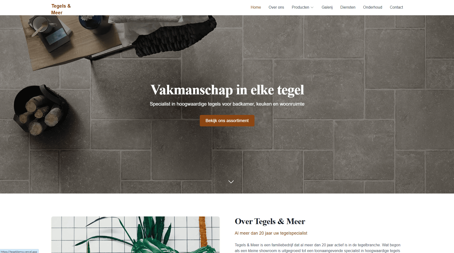Tegel Informatie Website